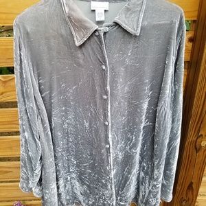 Soft Surroundings Velvet Shirt